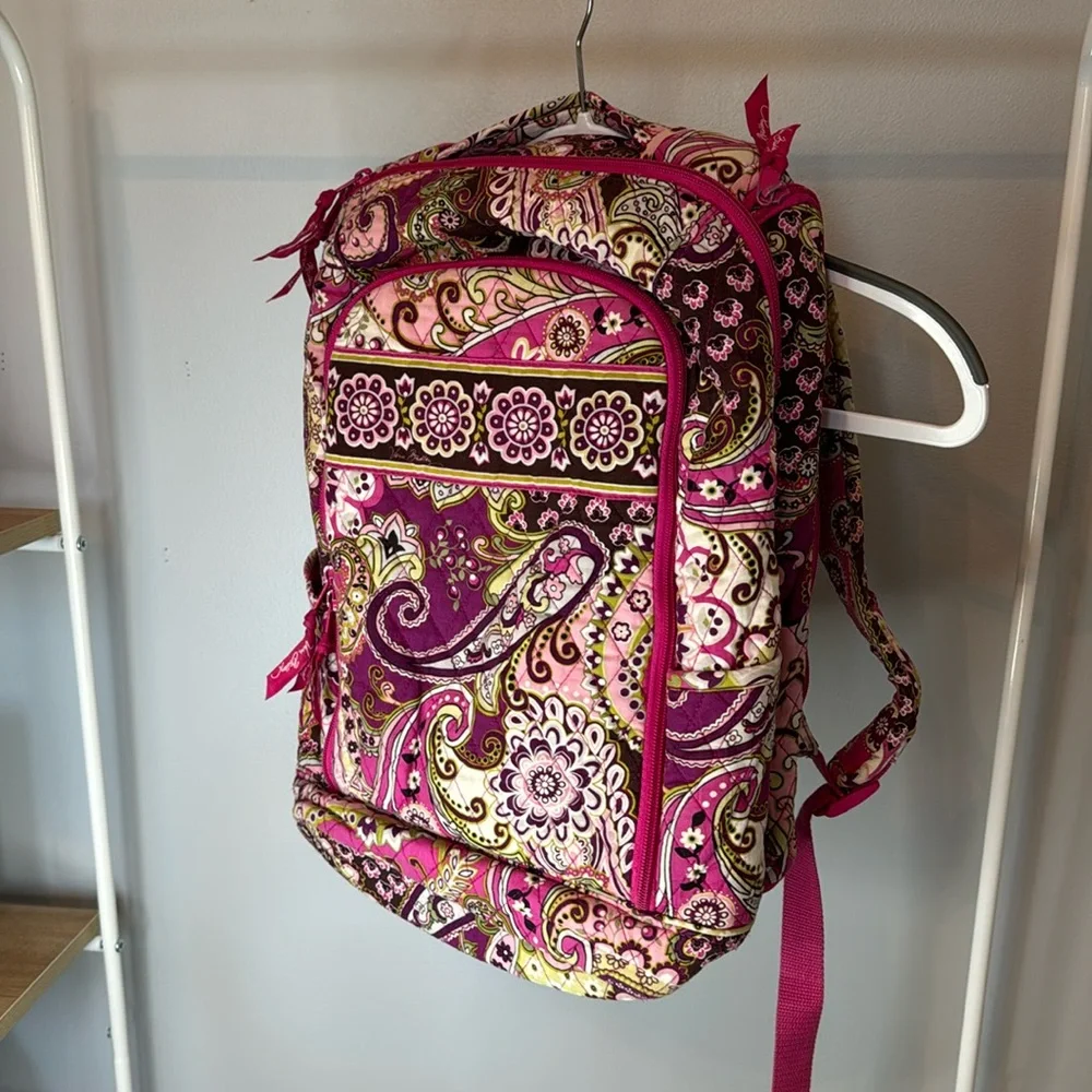 Vera Bradley Very Berry Paisley Campus Backpack